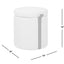 Brandy - Round Upholstered Storage Ottoman With Accent