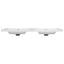 Vanity Top With Undermount Rectangular Double Sinks, Faucet Holes - White