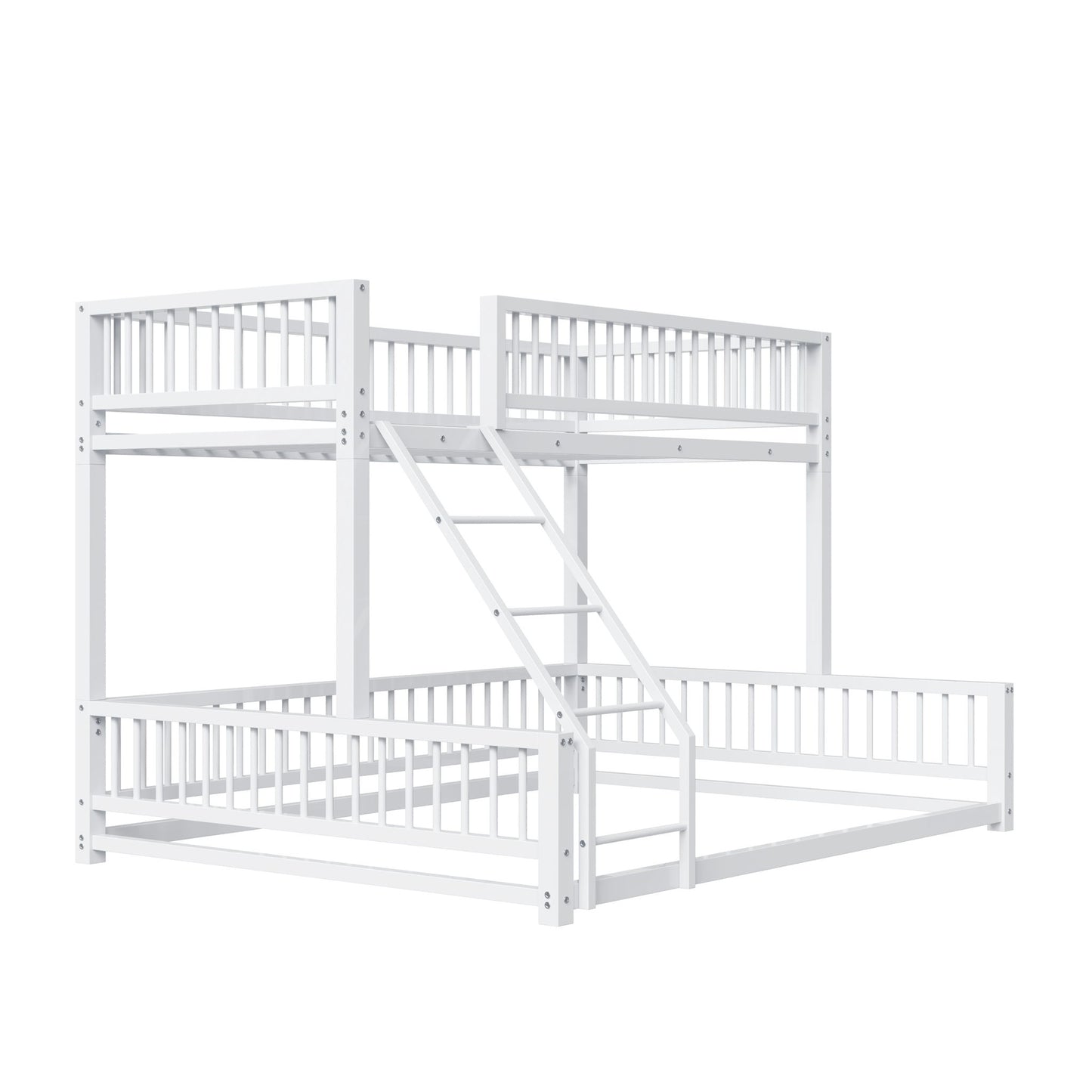 Bunk Bed With Ladder And Safety Guardrails