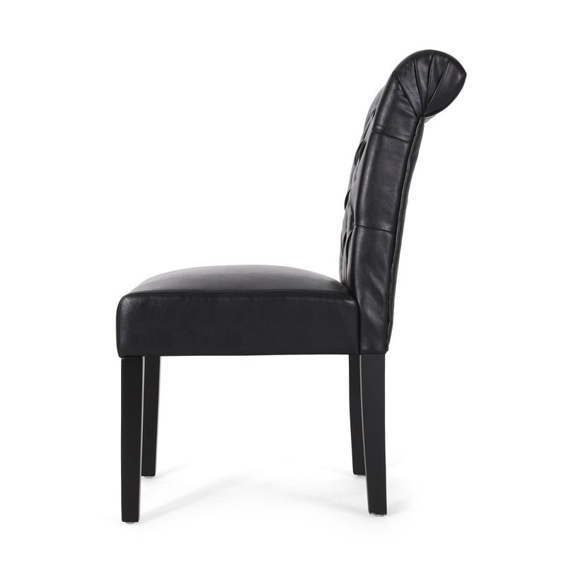 Broxton - Tuft Dining Rolltop Chairs With Button Tufted Backrest (Set of 2)