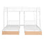 Triple Bunk Bed With Drawers And Guardrails
