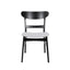 5 Piece Dining Set With 1 Table And 4 Upholstered Chairs - Black / Light Gray