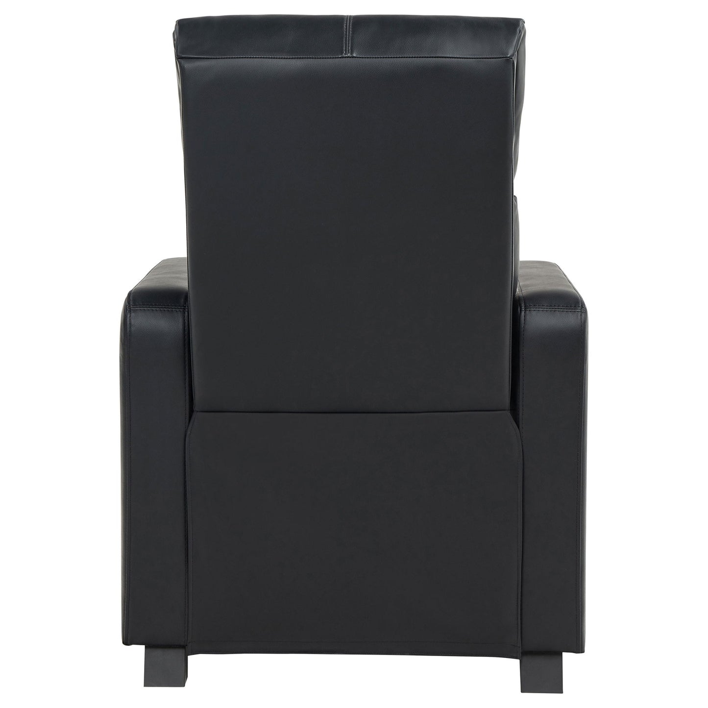 Warren - 3 Seater Home Theater With 2 Wedge Consoles Recliners - Black