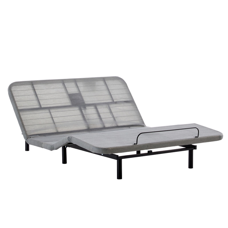 Caron 4.0 - Queen Size Adjustable Bed Frame With Wireless Remote Control, Head And Foot Incline, Massage Function - Black / Gray