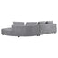 Lincoln - Upholstered Curved Sectional Sofa With Pillow Back Cushions - Gray