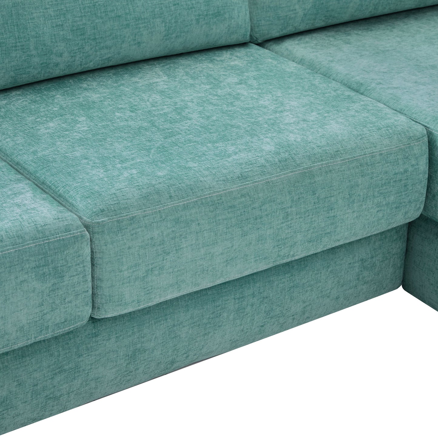 L-Shaped Modular Sofa With Double Layer Cushion