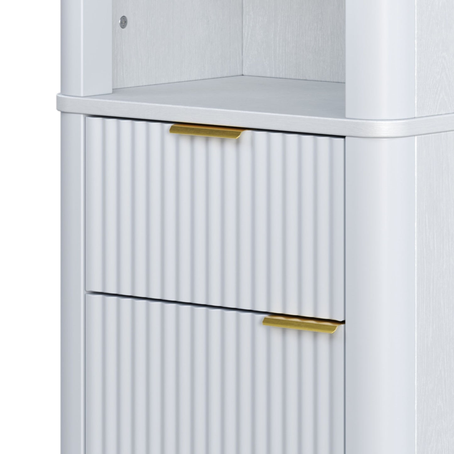 Tall Bathroom Storage Cabinet With Adjustable Shelves And 1 Drawer & Door