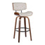 Lombardi - Mid-Century Modern Fixed Height Barstool With Swivel With Round Footrest (Set of 2)