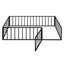 Metal Floor Bed Frame With Fence And Door