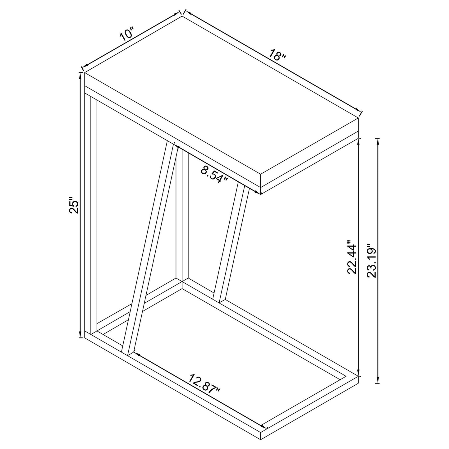 Herringbone Accent Table