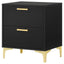 2 Drawer Rectangular Nightstand - Black