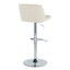 Toriano - Contemporary Adjustable Barstool Swivel With Rounded T Footrest (Set of 2)