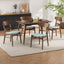 5 Piece Dining Set & 1 Table And 4 Upholstered Chairs - Mint / Walnut