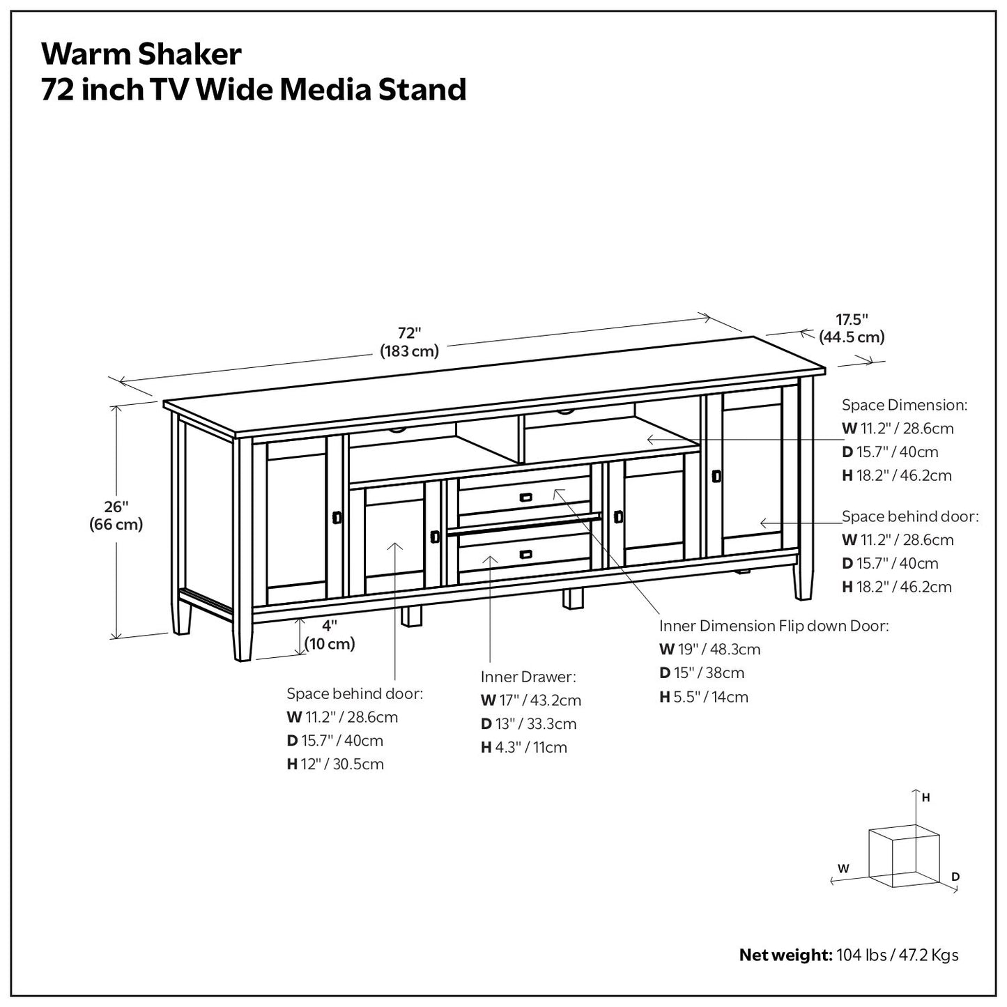 Warm Shaker - Handcrafted TV Media Stand