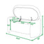 Fuji - Oval Storage Bench, Upholstered - Ivory White