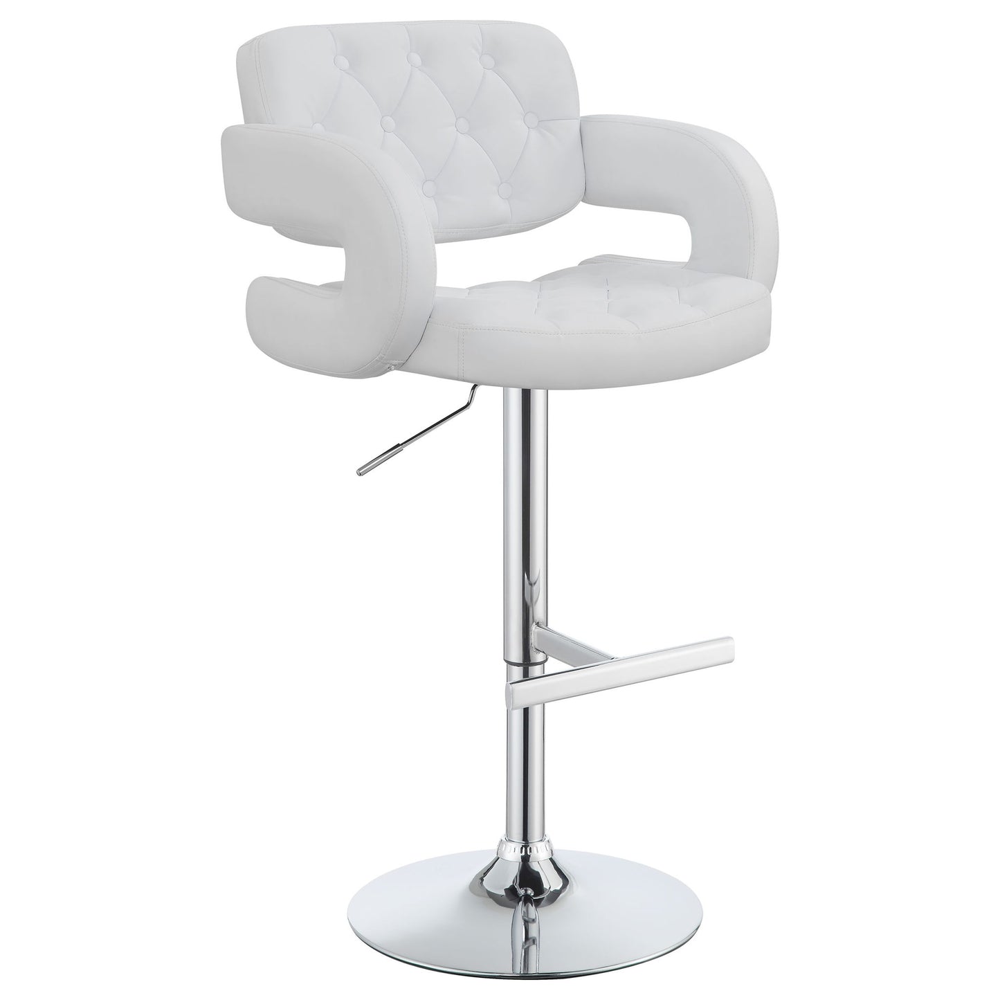 Adjustable Bar Stool With Upholstery