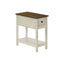 Accent End Table, 2 Tier, Narrow, Lamp, Storage Drawer, Charming Design
