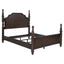 4 Poster California King Bed With Serpentine Headboard - Dark Oak