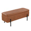 Daniella - Contemporary Storage Bench - Black / Camel