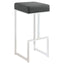 Upholstered Bar Stool With High-Shine Legs