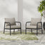 Leora - Modern Minimalist Round Tube Sofa Chair With Cushions - Beige / Black
