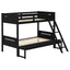 Bunk Bed With Built In Ladder, Safety Guardrails And Angled Access Step