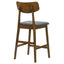 Aston - 5 Piece Counter Height Dining Set With Bent Backs And Upholstered Seats - Walnut