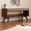 Solid Wood Bench With Upholstered Sea