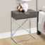 Accent Side Table, Storage Drawer, Contemporary - Taupe