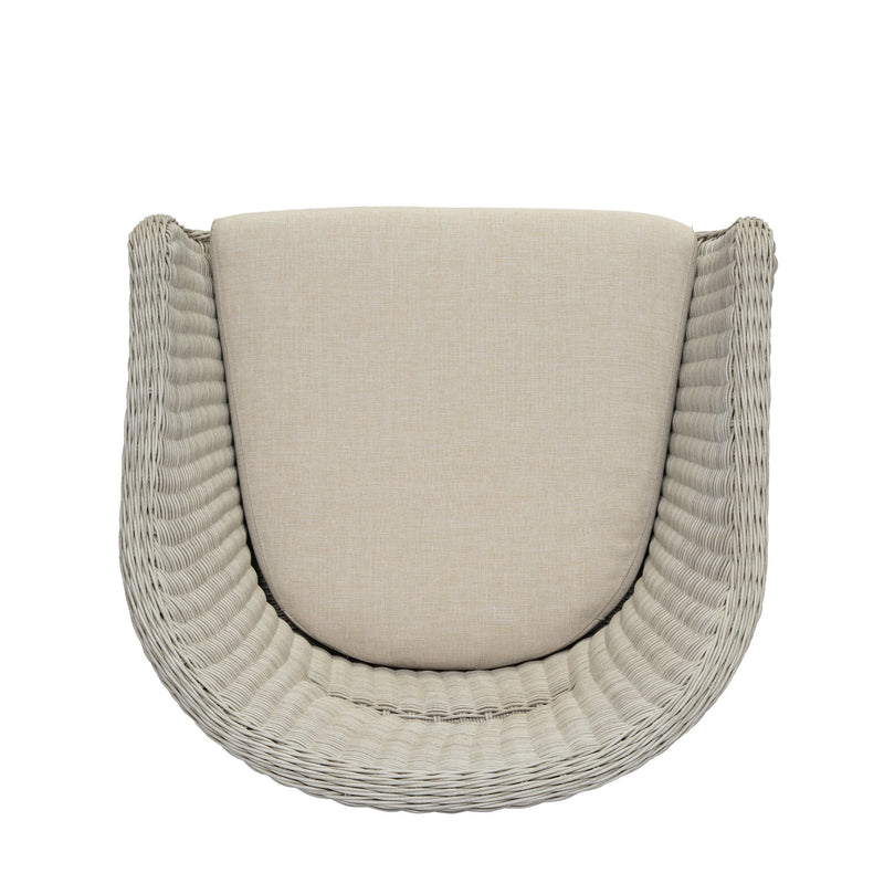 Modern Coastal Rattan Dining Chairs, (Set of 2), Solid Wood Legs - Beige / Gray Ash / Natural