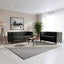 Button Tufted Loveseat, 2 Seater With Square Arm Couch For Living Room - Black