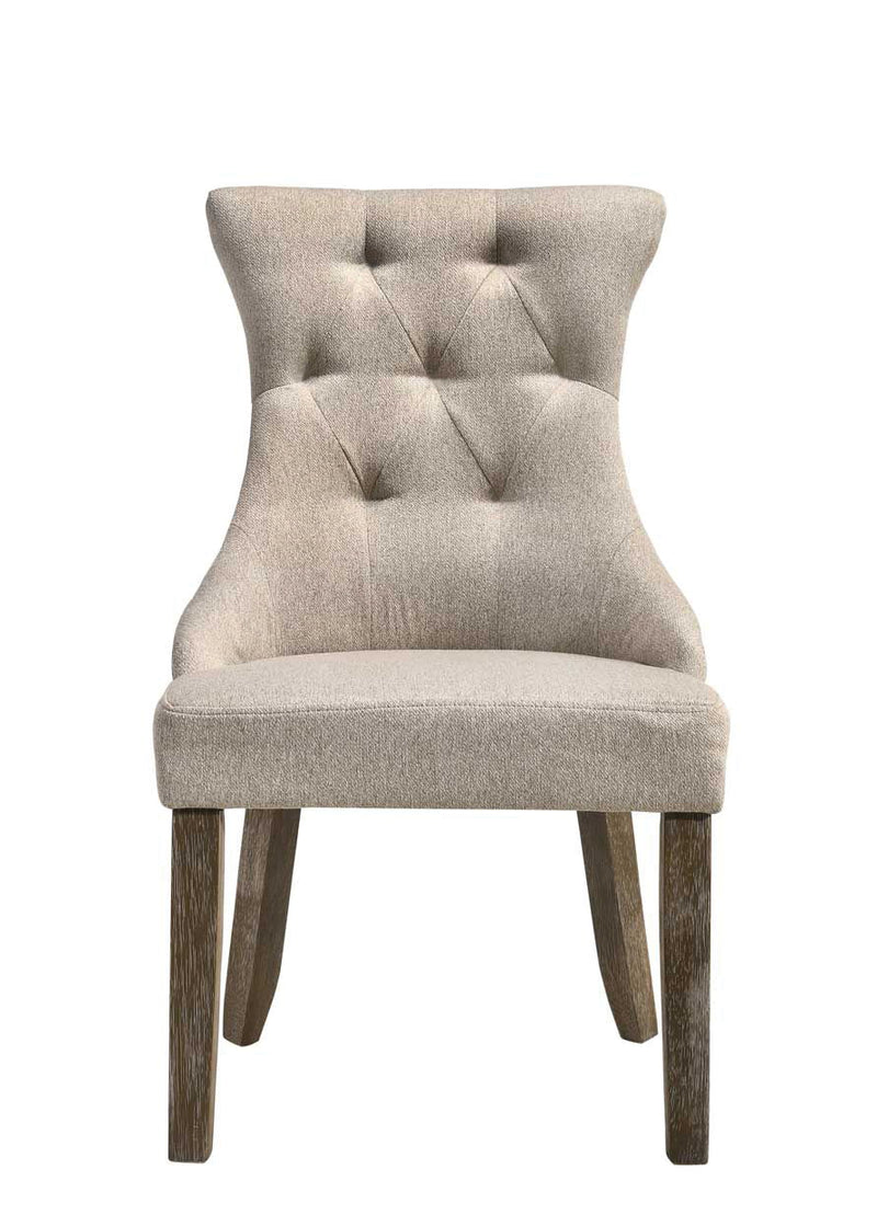 Gabrian - Juego de comedor de 7 piezas, madera recuperada - Beige / Gris