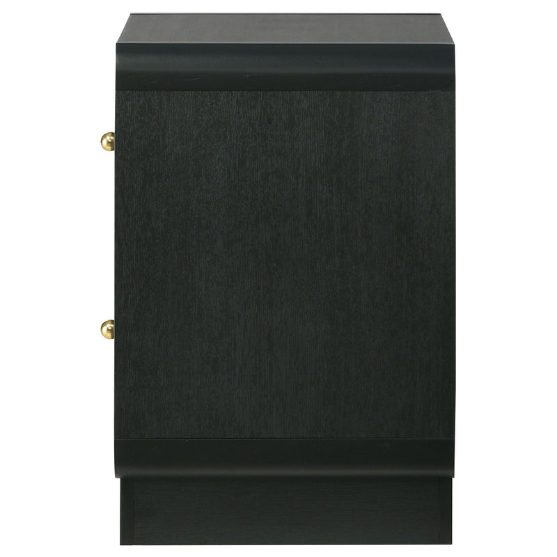 Burton - 2 Drawer Nightstand - Black