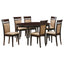 Gabriel - Oval 7 Piece Dining Set With Chairs - Cappuccino