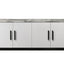 Matilda - Cabinet Console Table With White Faux Marble Top - White