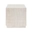 Chic Modern Mgo Cube Side Table With Fluted Design - Antique Brown