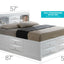 Modern Design Storage Bed With Bookcase Headboard