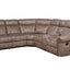 Dollum - Two Tone Nubuck Manual Recliner Sectional Sofa With USB Port Cupholder Console
