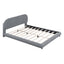 Upholstered Platform Bed With Thick Solid Frame And Stylish Curve-Shaped Design