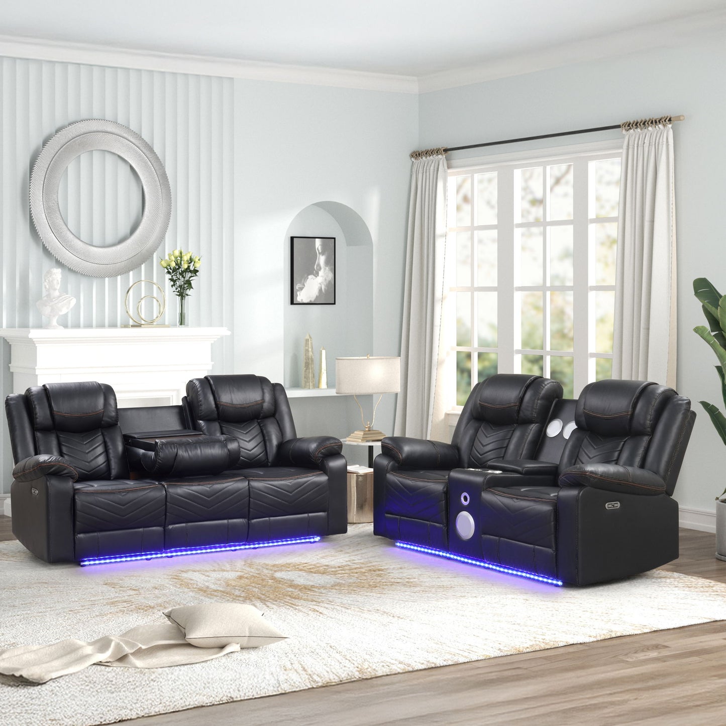 Challenger - LED Power Recliner Set