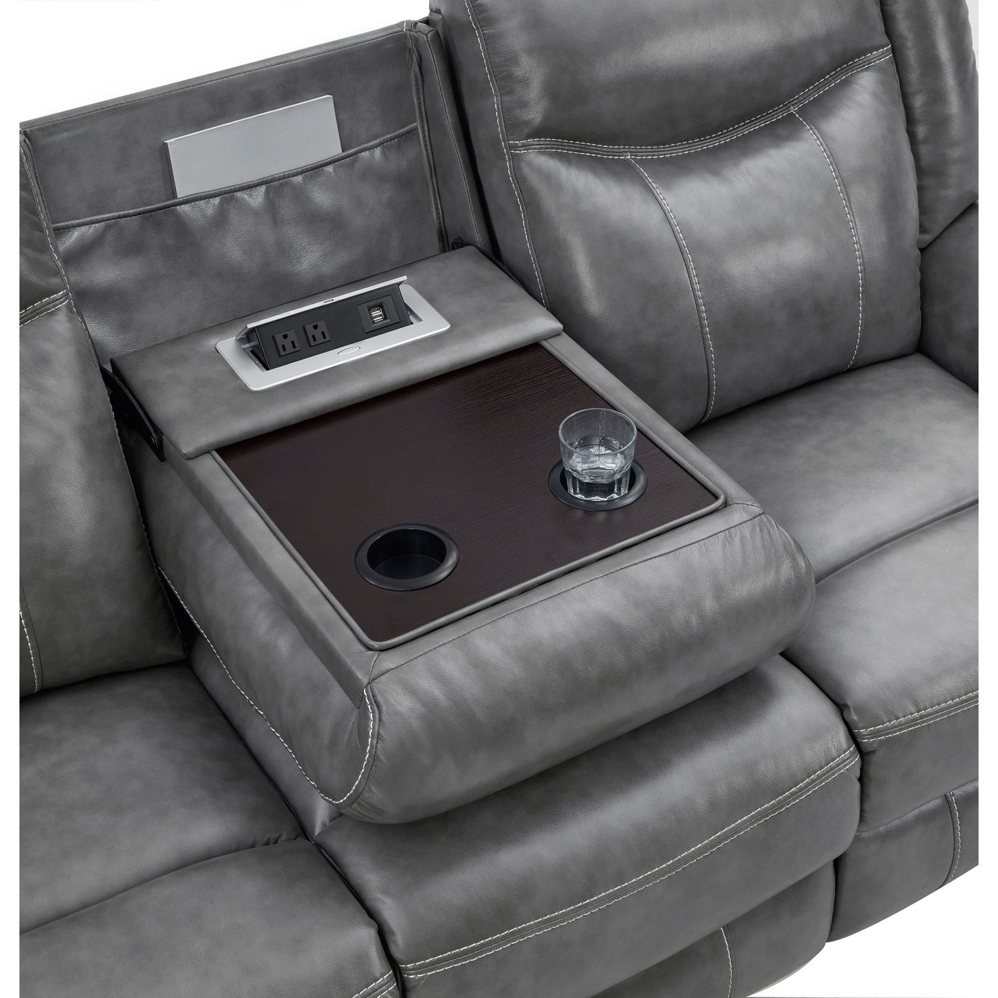 Hudson - Motion Sofa Pillow Top Arms Reclining Comfort - Gray