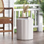 Outdoor End Table With Soft Wave Edge - Antique White