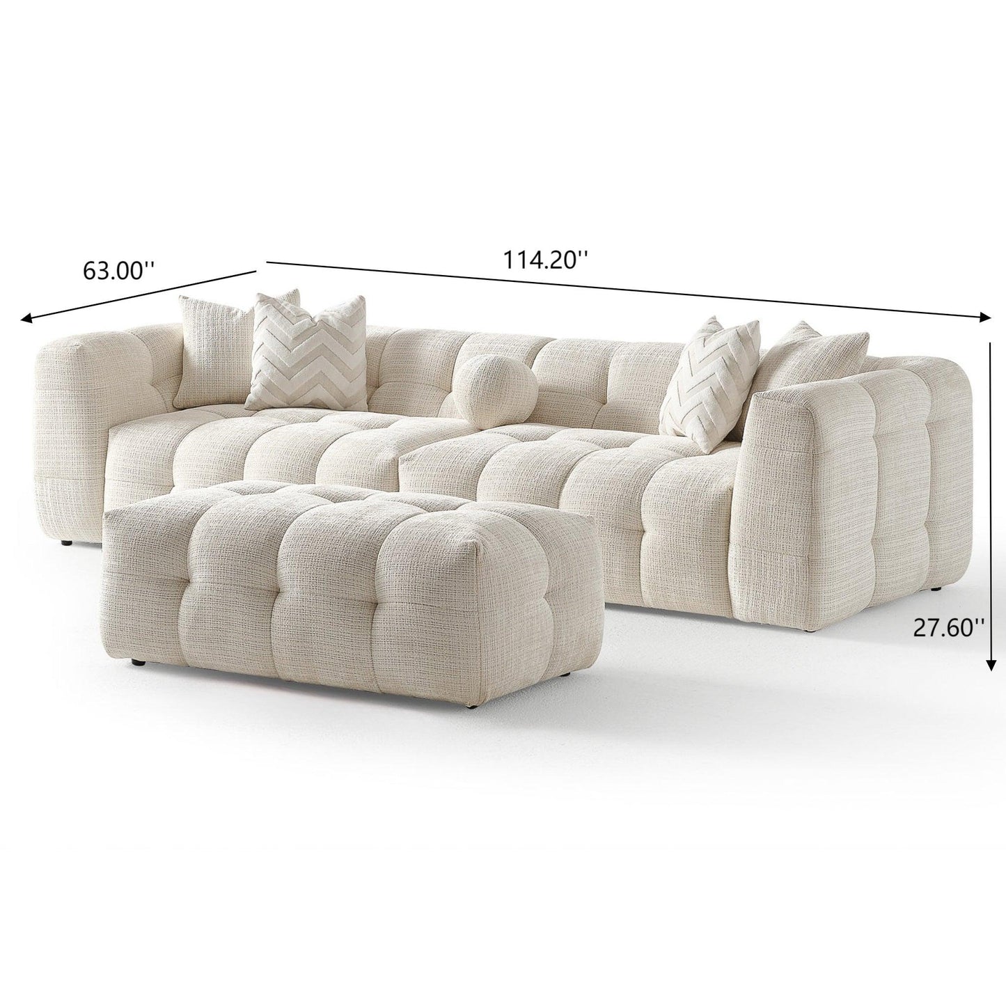 Alana - Modular Sectional Sofa - Ivory