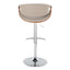 Symphony - Mid Century Modern Adjustable Barstool & Swivel With Rounded T Footrest (Set of 2)