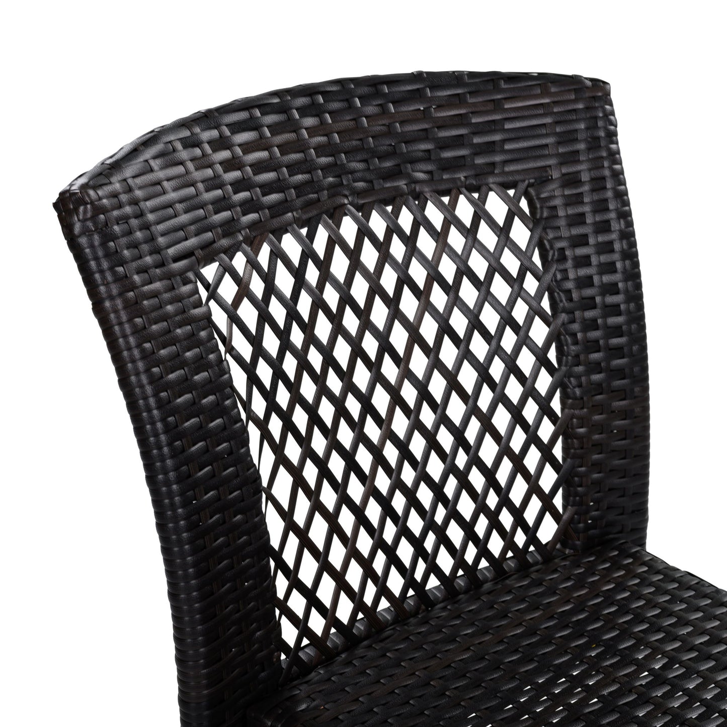 7 Piece Outdoor Patio Dining Set With Table & 6 Chairs - Brown / Brown Multi