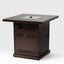 Propane Gas Fire Pit Table, 50000 Btu Square For Outside - Brown