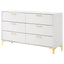 Karena - Rectangular 6 Drawer Dresser - White