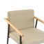 Counter Stool Set With Espresso Metal Frame - Khaki