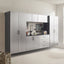 Astro Series - Wall Mounted Base Door Storage Cabinet - Metallic Gray