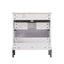 Bathroom Vanity With Ceramic Sink, Fluted Design